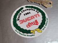 Ducati Pantah World Champion F2 1981 Sticker - 3"