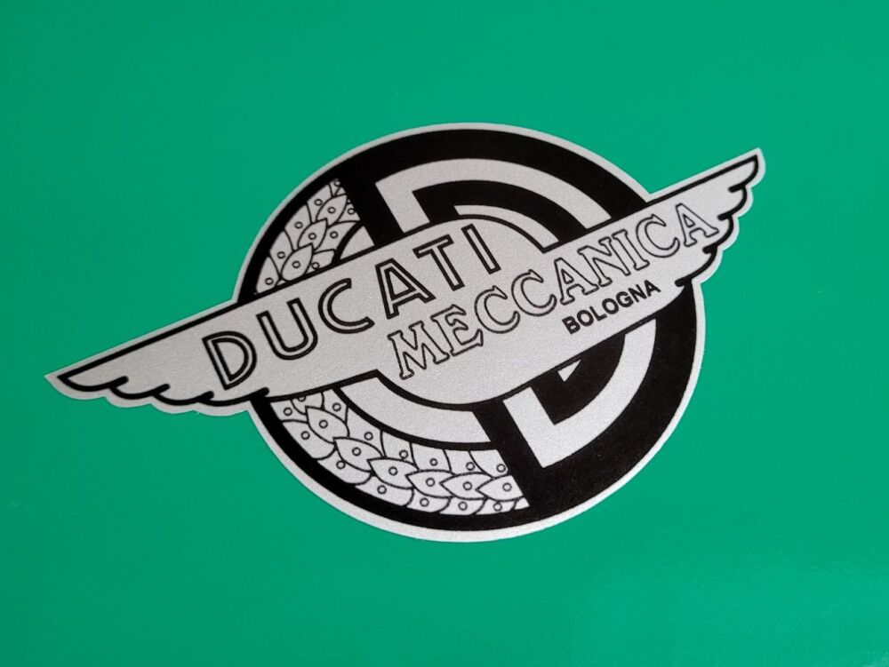 Ducati Meccanica Bologna Black & Silver Stickers - 4
