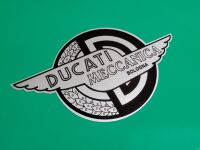 Ducati Meccanica Bologna Black & Silver Stickers - 4", 6" or 8" Pair