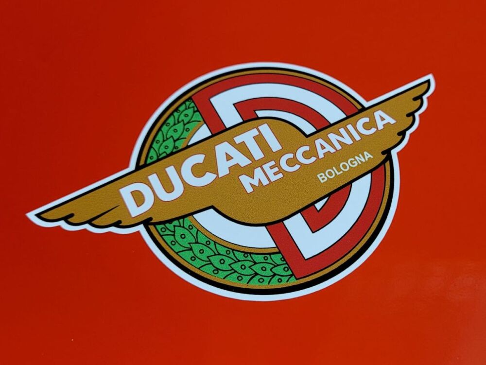 Ducati Meccanica Bologna Thicker Style Winged Sticker - 12