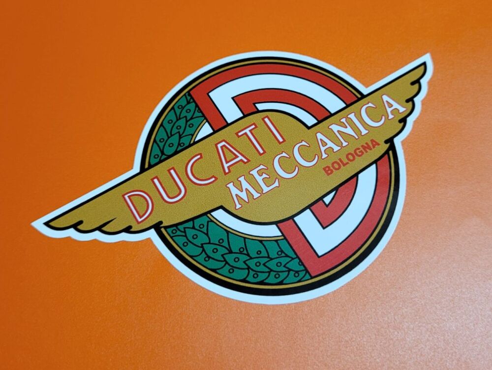 Ducati Meccanica Bologna Thinner Style Winged Sticker - 8