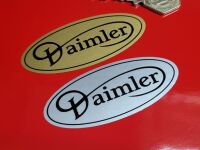 Daimler Black & Gold or Black & Silver Oval Stickers - 3" Pair