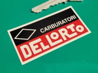 Dellorto Carburatori, Red, Black & Beige Stickers - 2.75" Pair