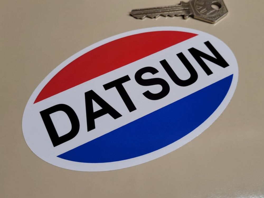 Datsun Old Style Oval Stickers - 5" Pair