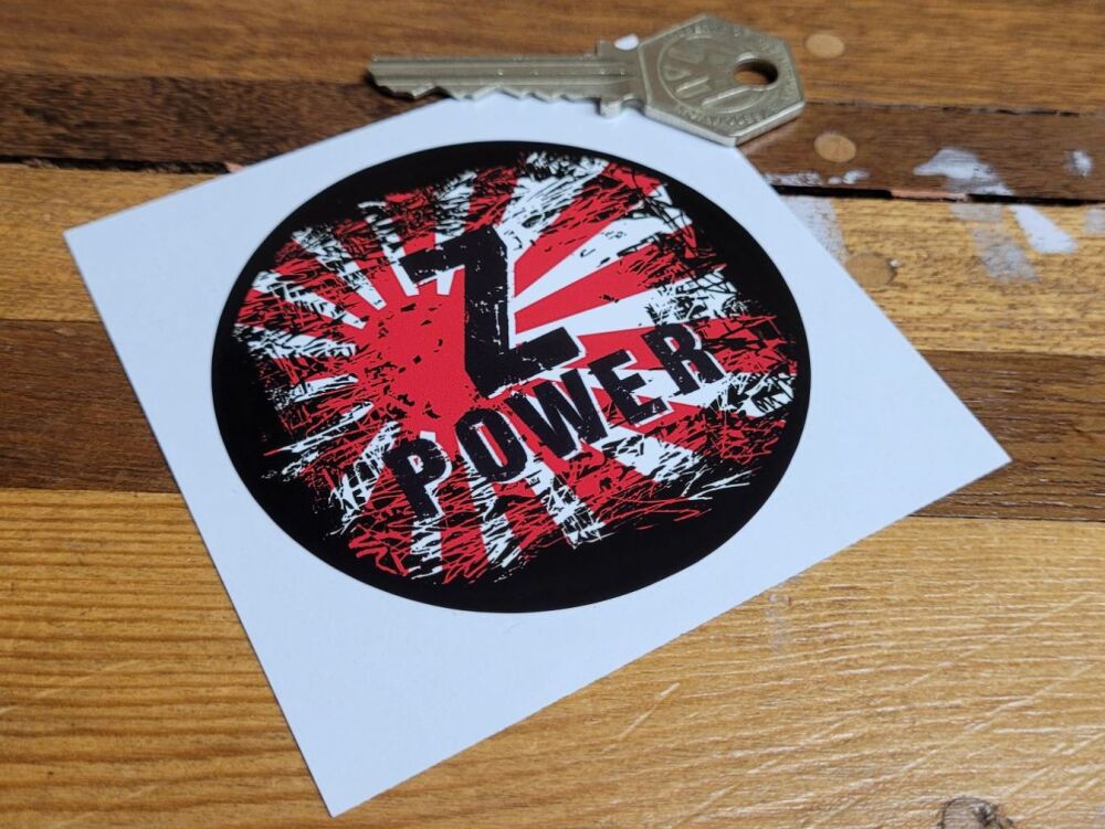 Z Power Datsun Fade To Black Hinomaru Style Sticker - 3"
