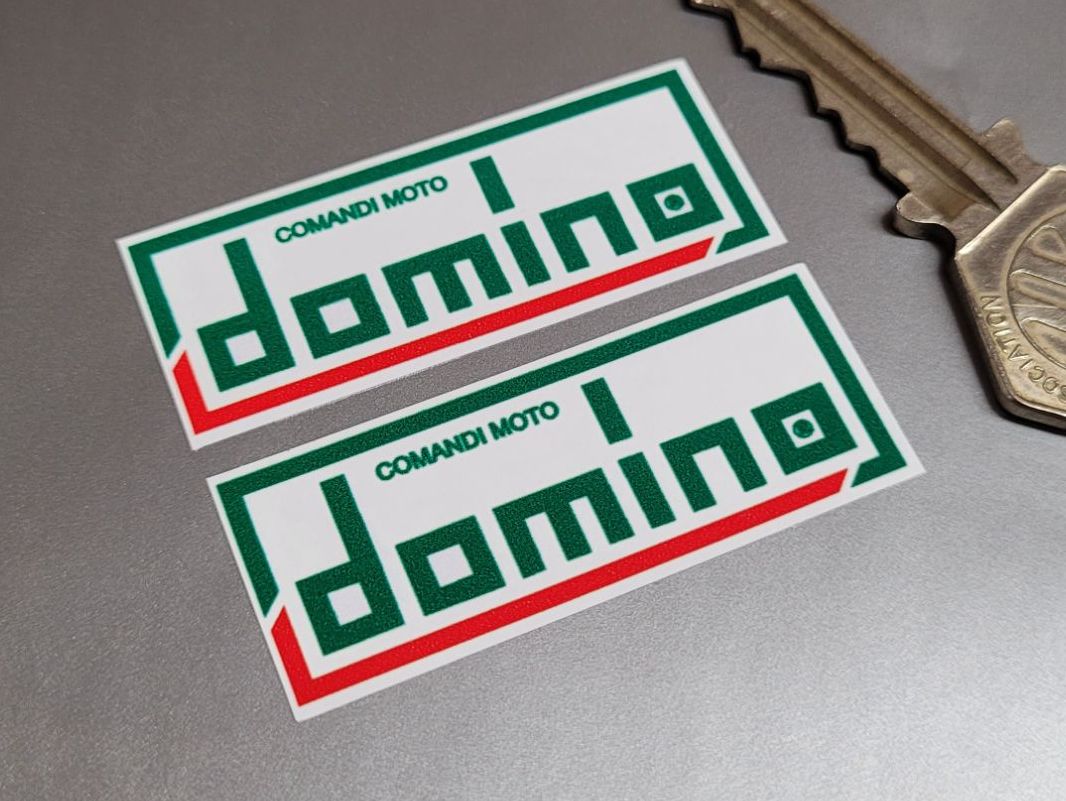 Domino Comandi Moto Oblong Stickers - 2", 4", or 7" Pair