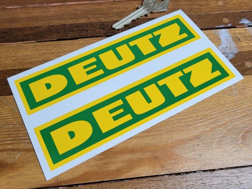 Deutz Tractor Oblong Stickers - 6" Pair