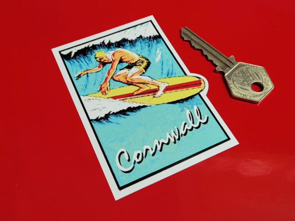 Cornwall Surfer Sticker - 3.75"