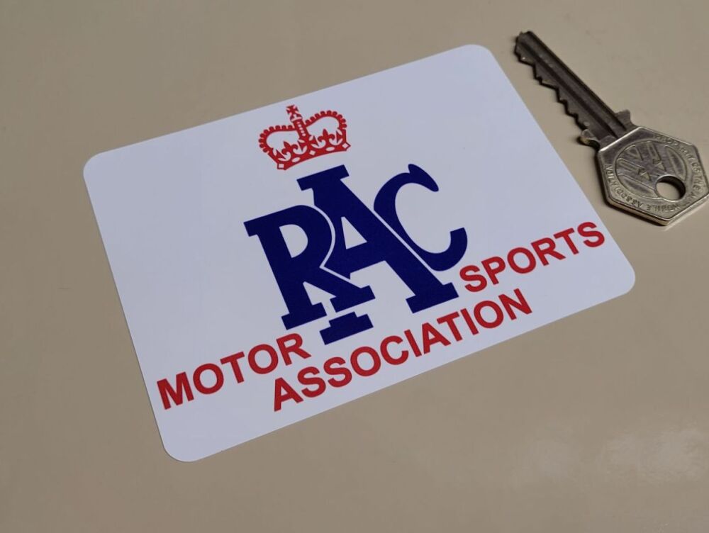 RAC Motor Sports Association Sticker - 4"
