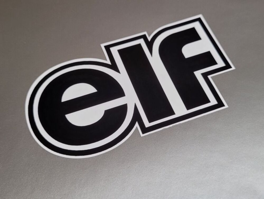 Elf Black & White Shaped Text Sticker - 12