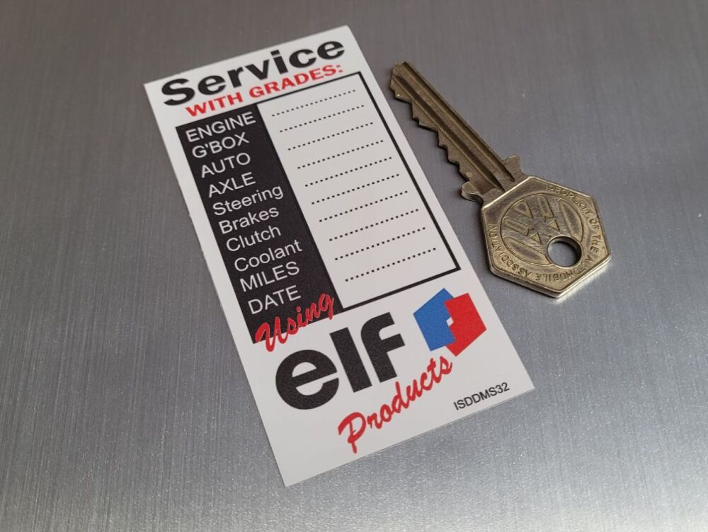 Elf 'Service Using Elf Products' Service Sticker - 3.75"