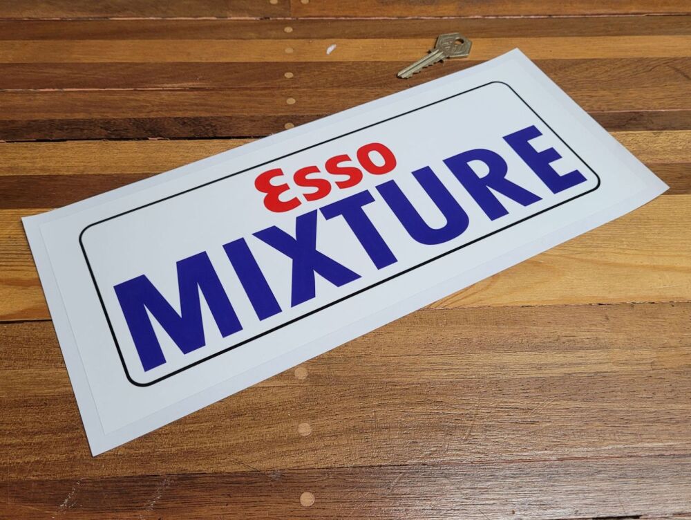 Esso Mixture Fuel Sticker - 12.5"