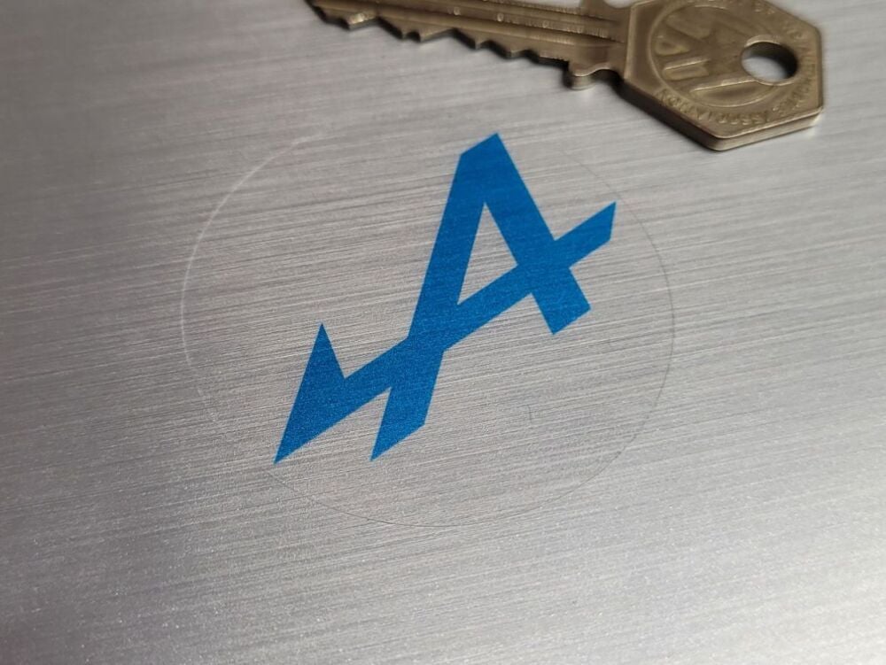 Alpine A Logo Circular Clear Sticker - 2"