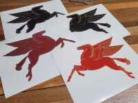 Mobil Pegasus Earlier Style Stickers - Various Colours - 4.5", 6", or 8" Pair