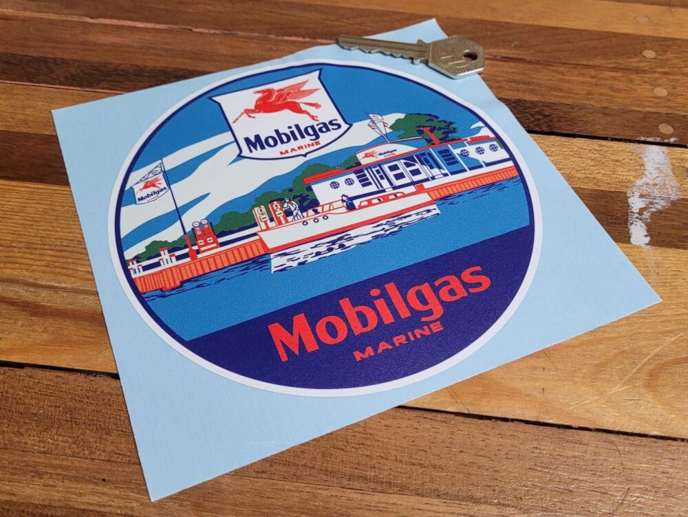 Mobil Mobilgas Marine Style Sticker - 6"