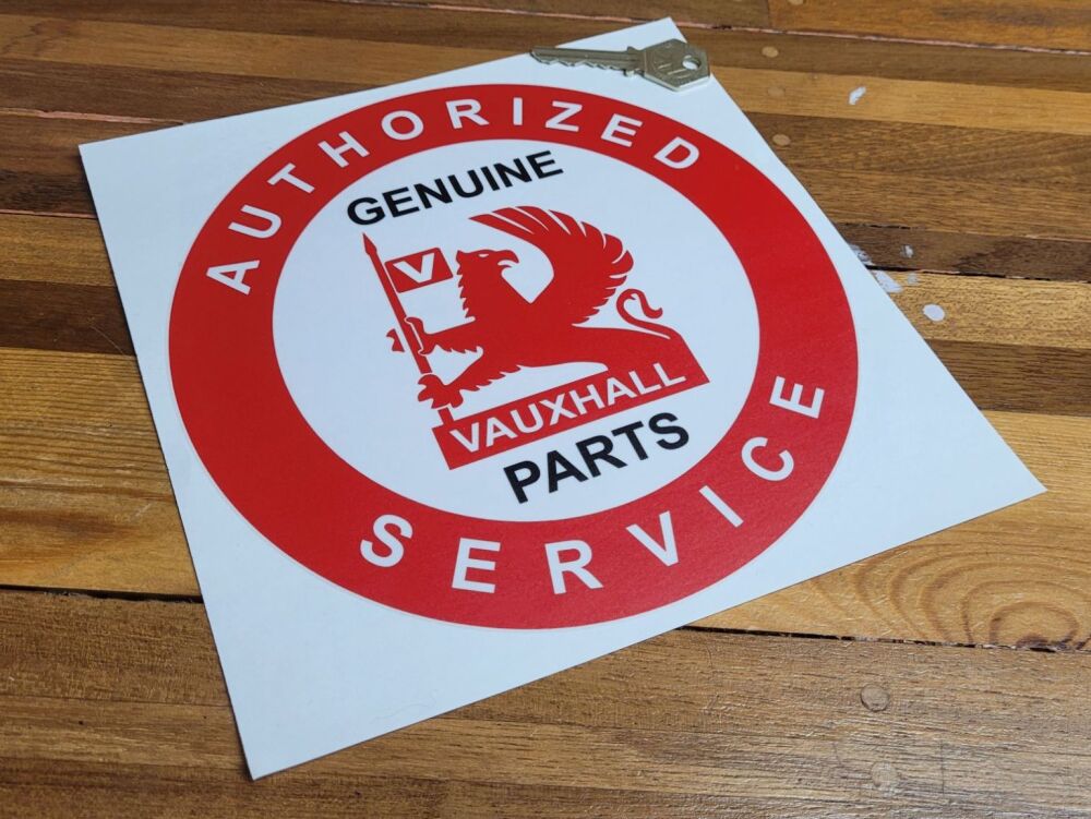 Vauxhall Authorized Service & Genuine Parts Globe Sticker - 8"
