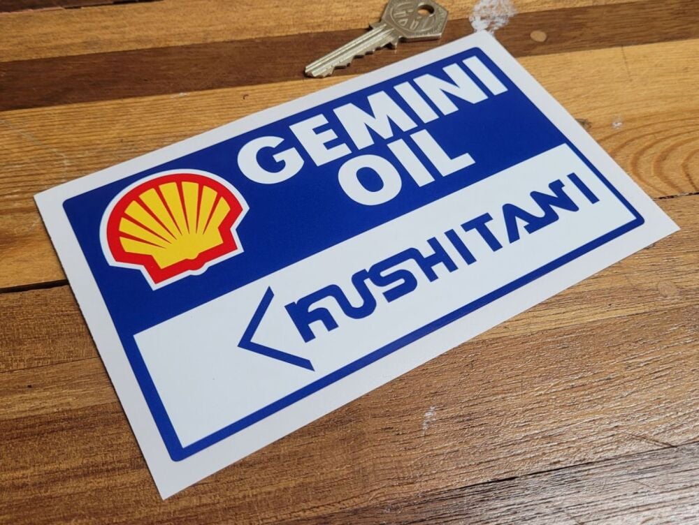 Shell Gemini Oil Kushitani Sticker - 6"