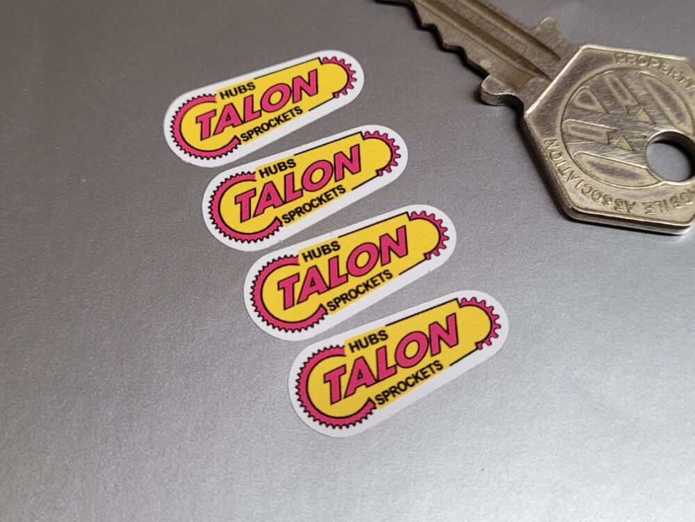 Talon Hubs & Sprockets Stickers - Set of 4 - 25mm