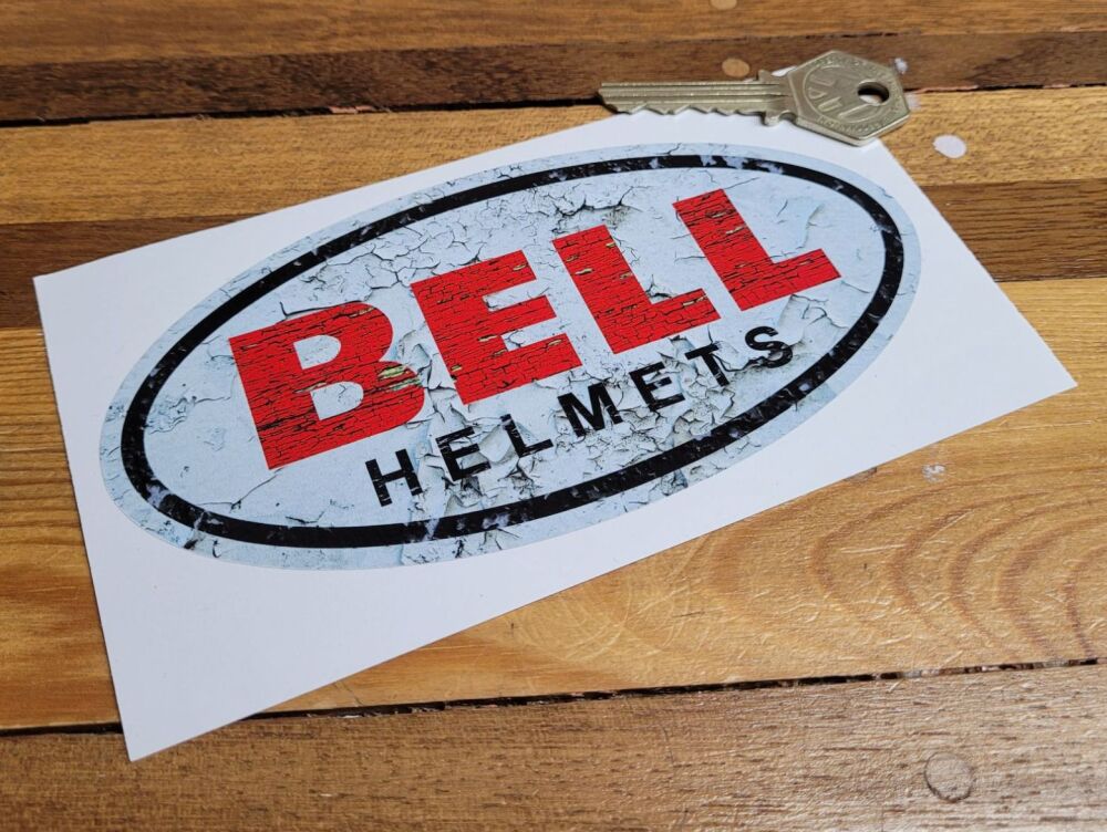 Bell Helmets Cracked & Worn Paint Style Sticker - 6"