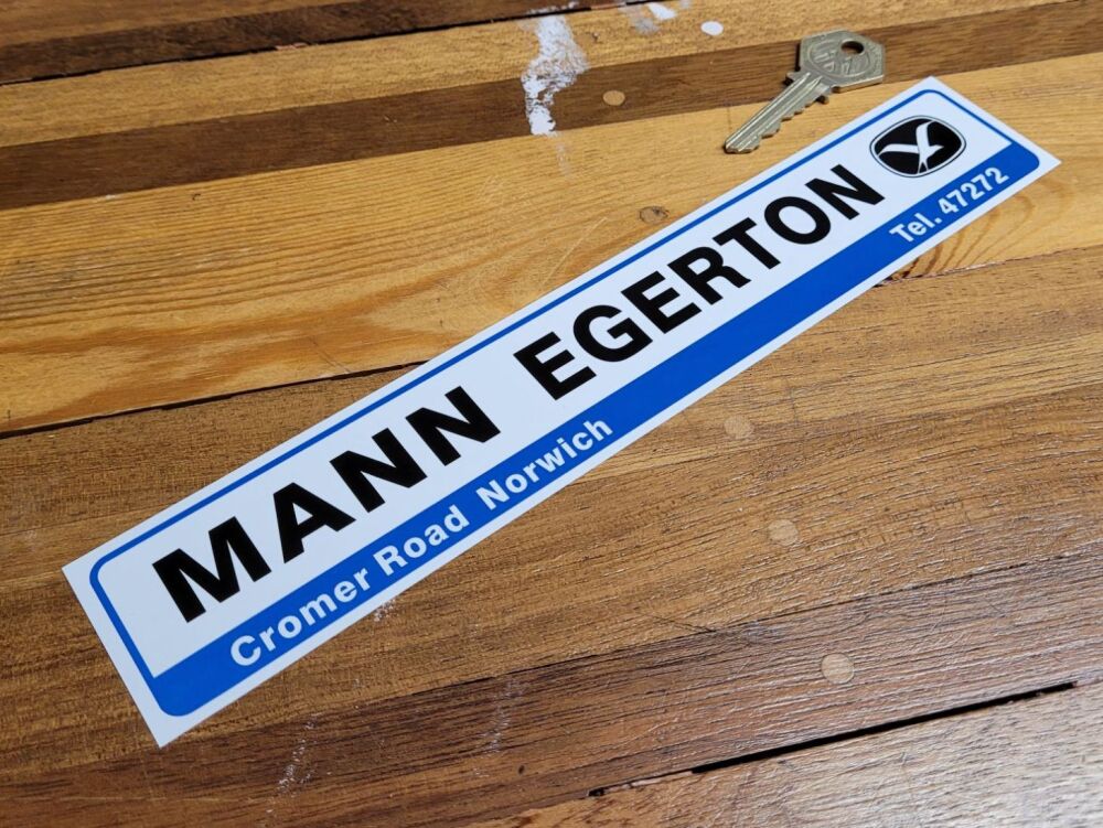 Mann Egerton Dealer Window Sticker - Cromer Road, Norwich - 10"