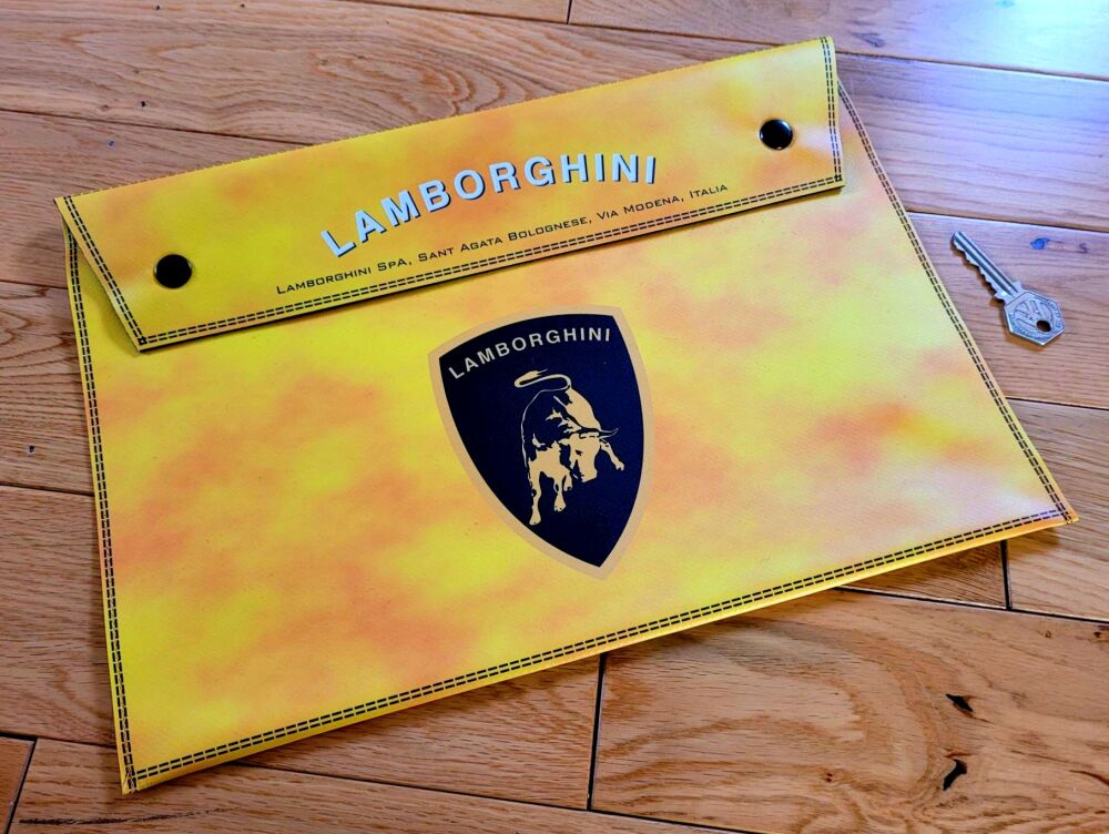 Lamborghini Large Document Holder/Wallet - Yellow - A4