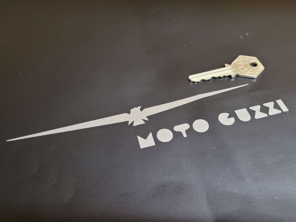 Moto Guzzi Text & Stick Eagle Style Stickers - Plain - 8" Pair