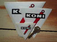 Koni Shock Absorbers Coloured Triangle Stickers - 2.5", 5", 6", or 7" Pair