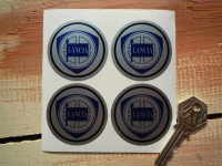 Lancia Wheel Centre Stickers. Set of 4. 44mm or 50mm.