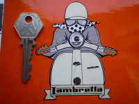 Lambretta Cafe Racer Pudding Basin Sticker. 3".