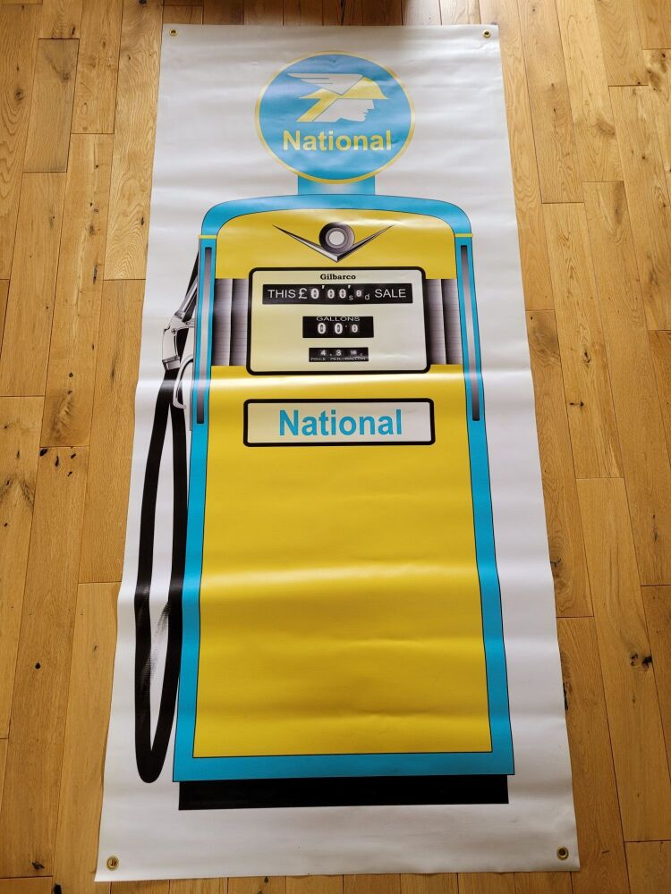 National Petrol Pump Style Banner - 67" - Slight Second 214