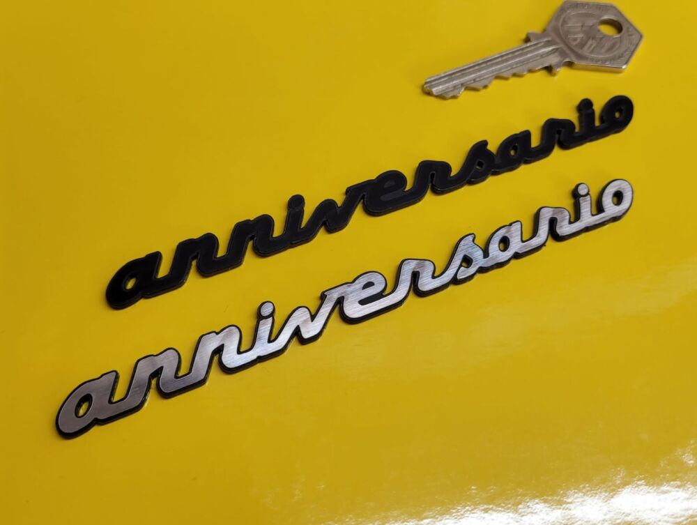 Abarth Anniversario Text Self Adhesive Car Badge - 5.25"