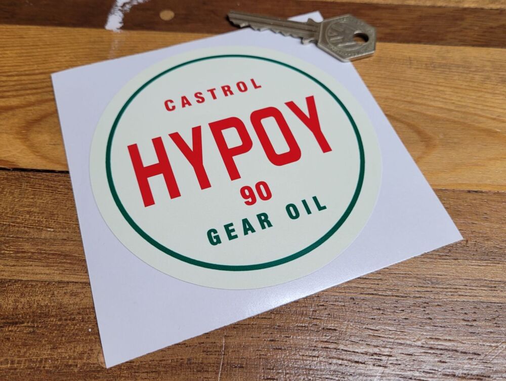 Castrol Hypoy 90 Gear Oil Sticker - 4"