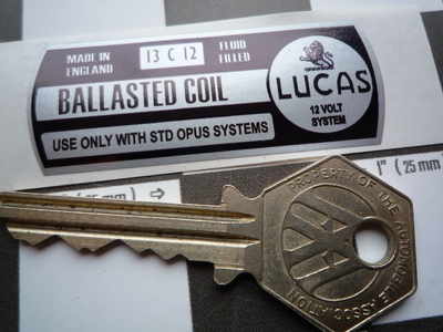 Lucas Ballasted Coil Sticker. 12V. 1.