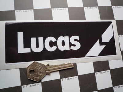 Lucas Car Battery Sticker. Black Break, No.4.