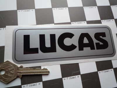 Lucas Car Battery Sticker. Black & Silver, No.10.