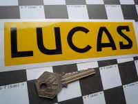 Lucas Car Battery Sticker. Black & Yellow, No.12.