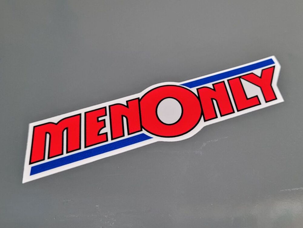 Men Only Magazine Racing Sponsors Outlined Style Sticker - 12" or 14"