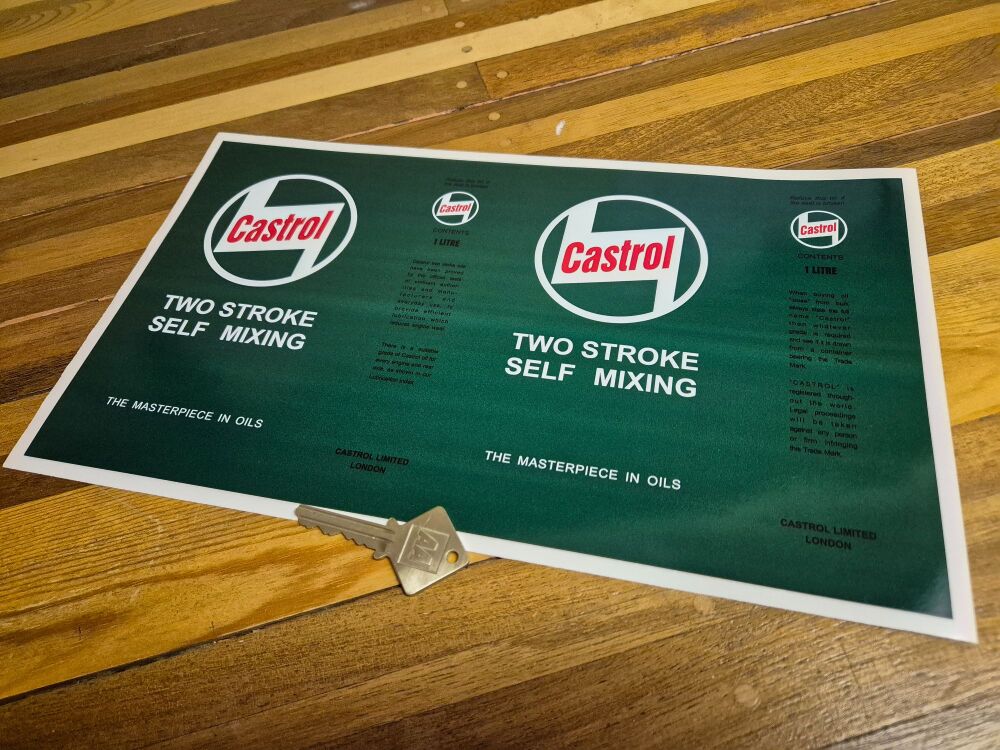 Castrol Can Wrap Sticker - 12.75" - Slight Second 019