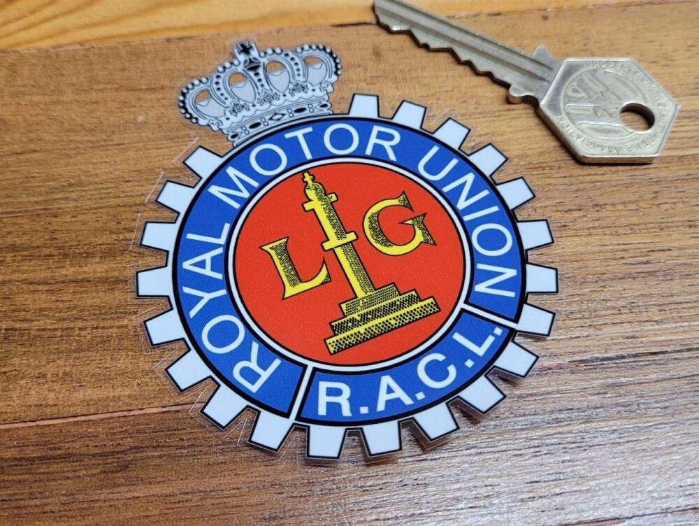 Royal Motor Union R.A.C.L. Cog Style Sticker - 3.5"