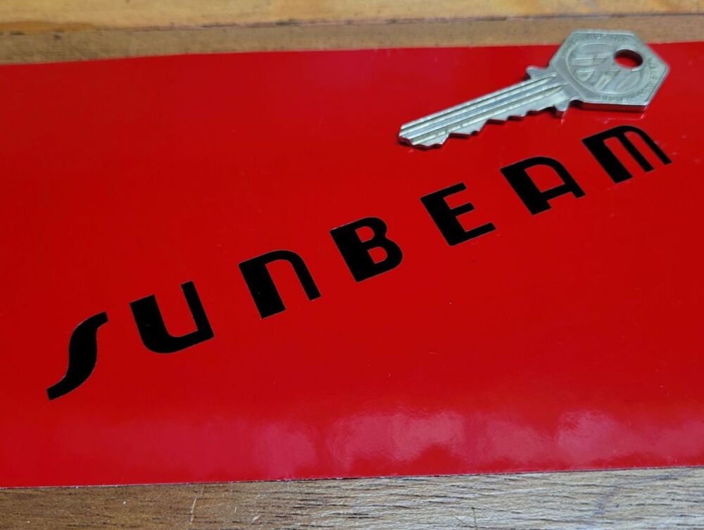 Sunbeam Talbot Style Cut Vinyl Text Stickers - 5" Pair