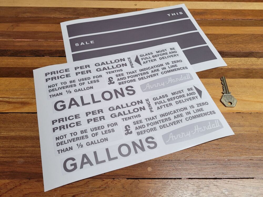 Avery Hardoll Type 4398 Pump Face Sticker Set
