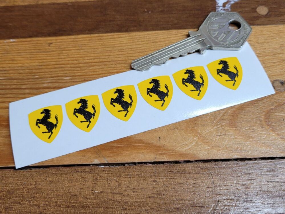 Ferrari Shield Stickers - Set of 6 - 18mm