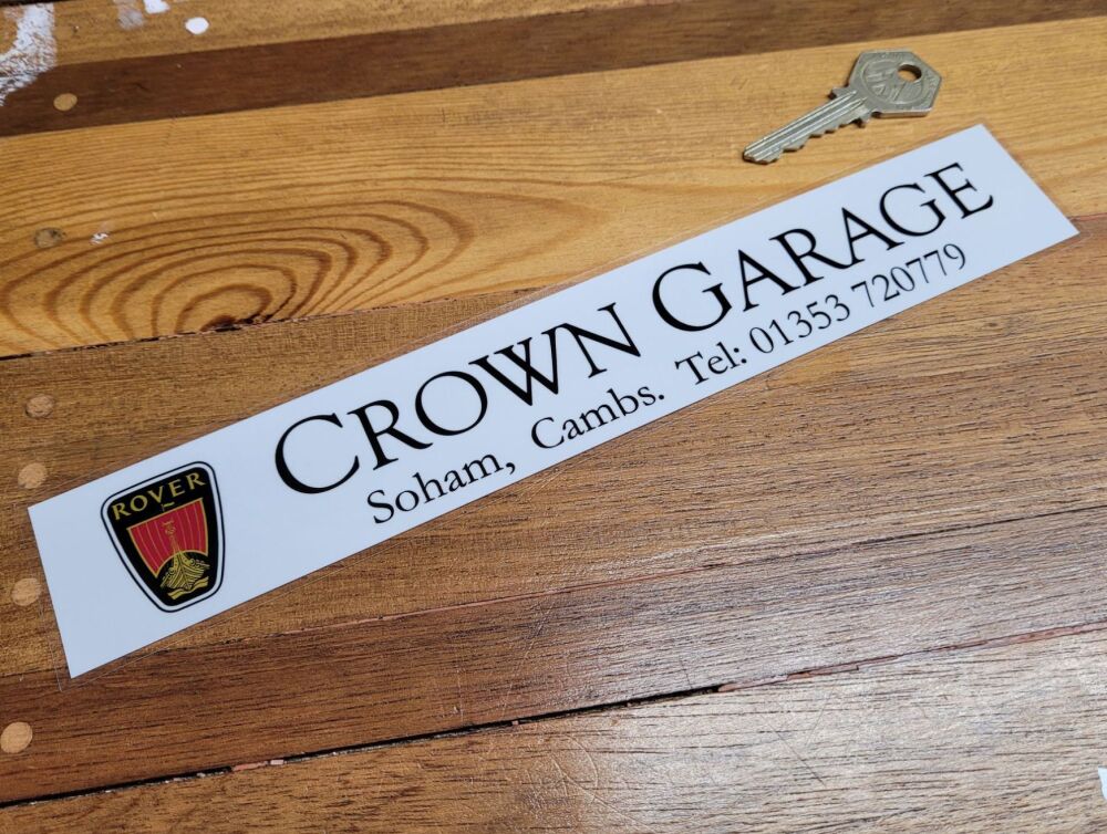 Rover Dealer Window Sticker - Crown Garage, Cambridgeshire - 10"