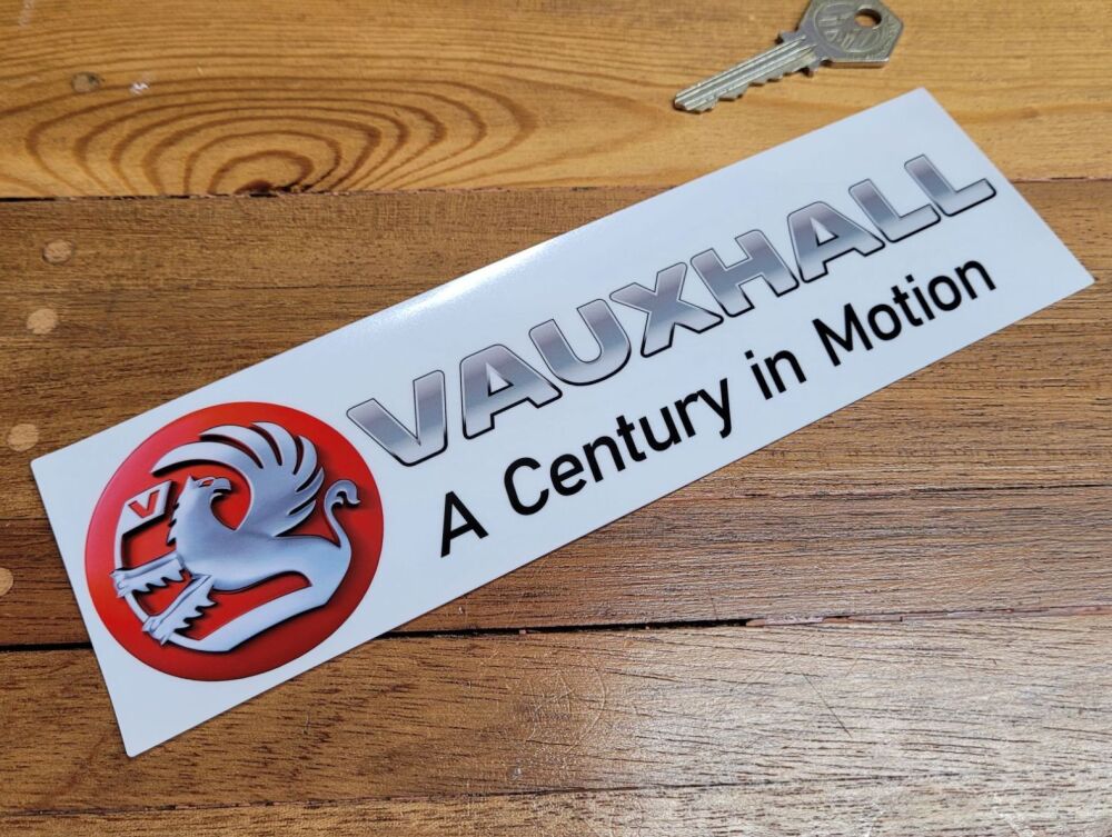 Vauxhall A Century In Motion Window Sticker - 8.5"