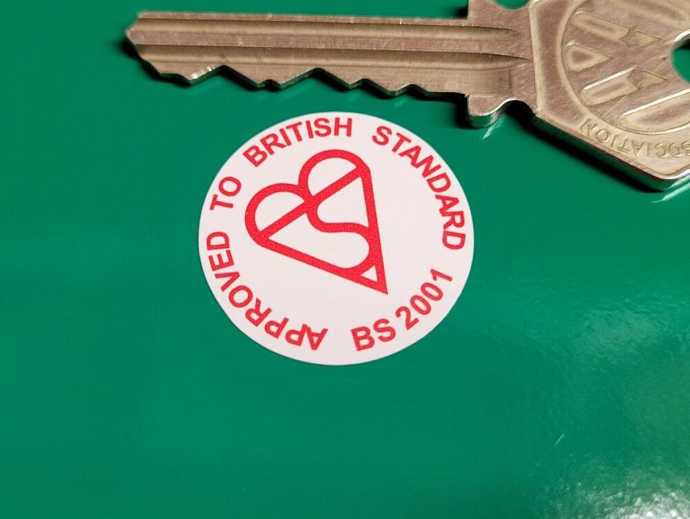zzz Approved To British Standard BS 2001 Stickers - 1" Pair (Dec 25)