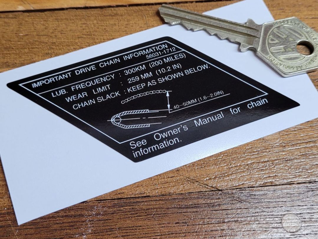 Kawasaki Drive Chain Sticker - 3.5"