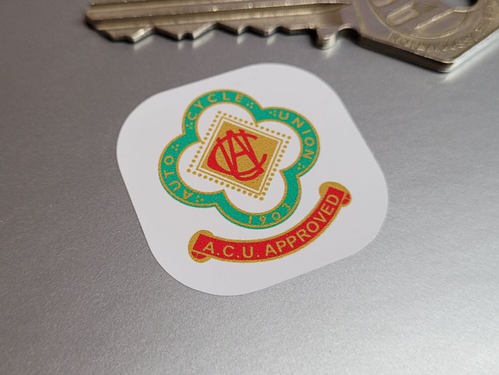 ACU Auto Cycle Union Approved Sticker - 32mm