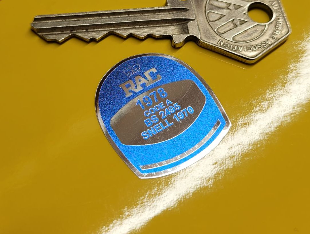 zzz RAC 1978 Code A BS 2495 Helmet Sticker - 30mm