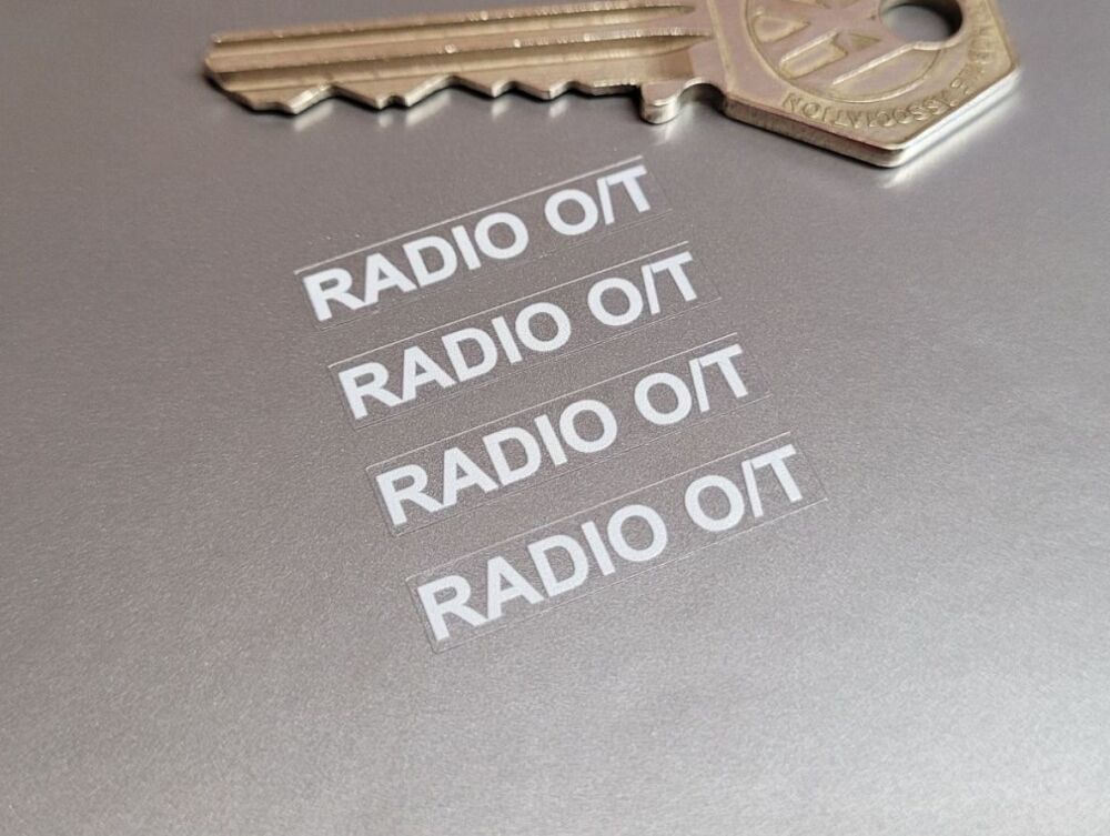zzz Radio O/T Steering Wheel Stickers - White & Clear - Set of 4