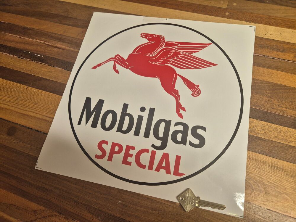 MOBIL Mobilgas Special Circular Sticker. 12". - Slight Second 030
